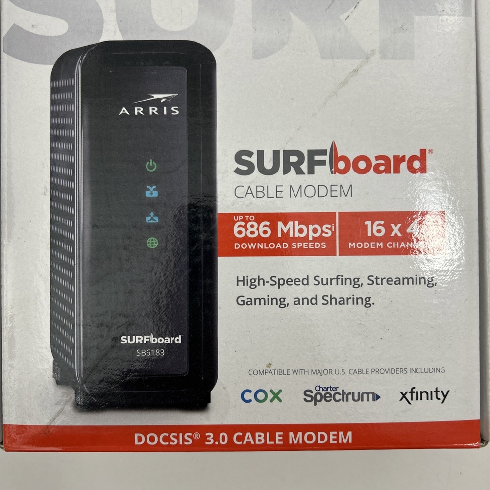 Arris Surfboard SB6183 Cable Modem 686 mbps Internet Xfinity 16x4 Docsis 3.0 - Picture 6 of 7